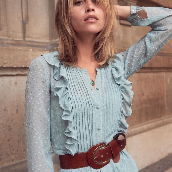 NWT Sézane Cora dress - celadon - 10 - Picture 2 of 3